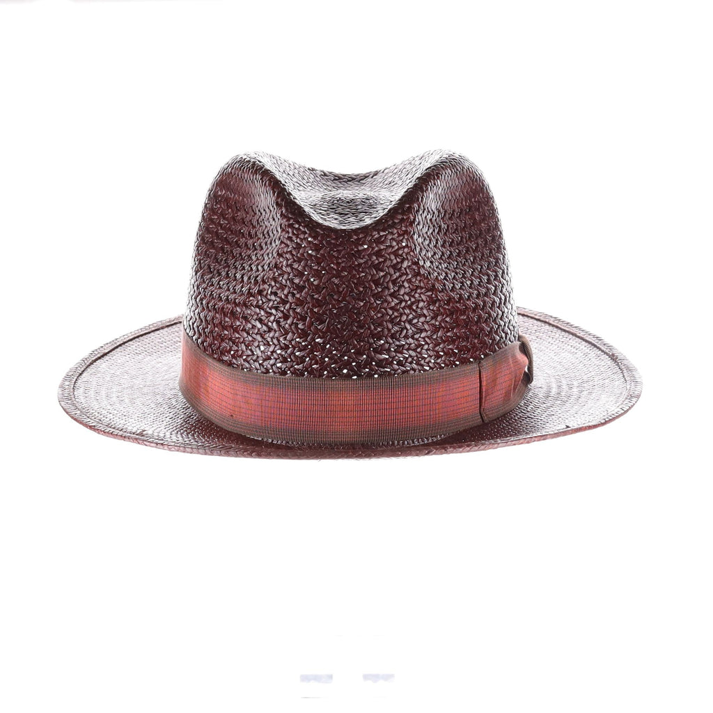Borsalino Country in T. Medio Genuine Panama Straw Fedora Hat Made in Italy