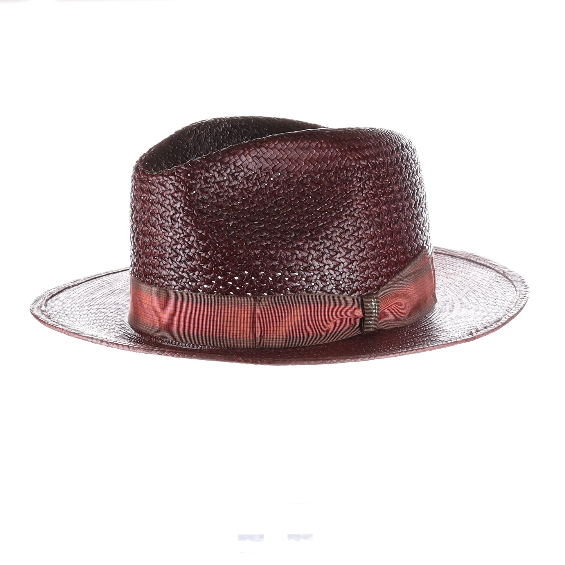 Borsalino Country in T. Medio Genuine Panama Straw Fedora Hat Made in Italy