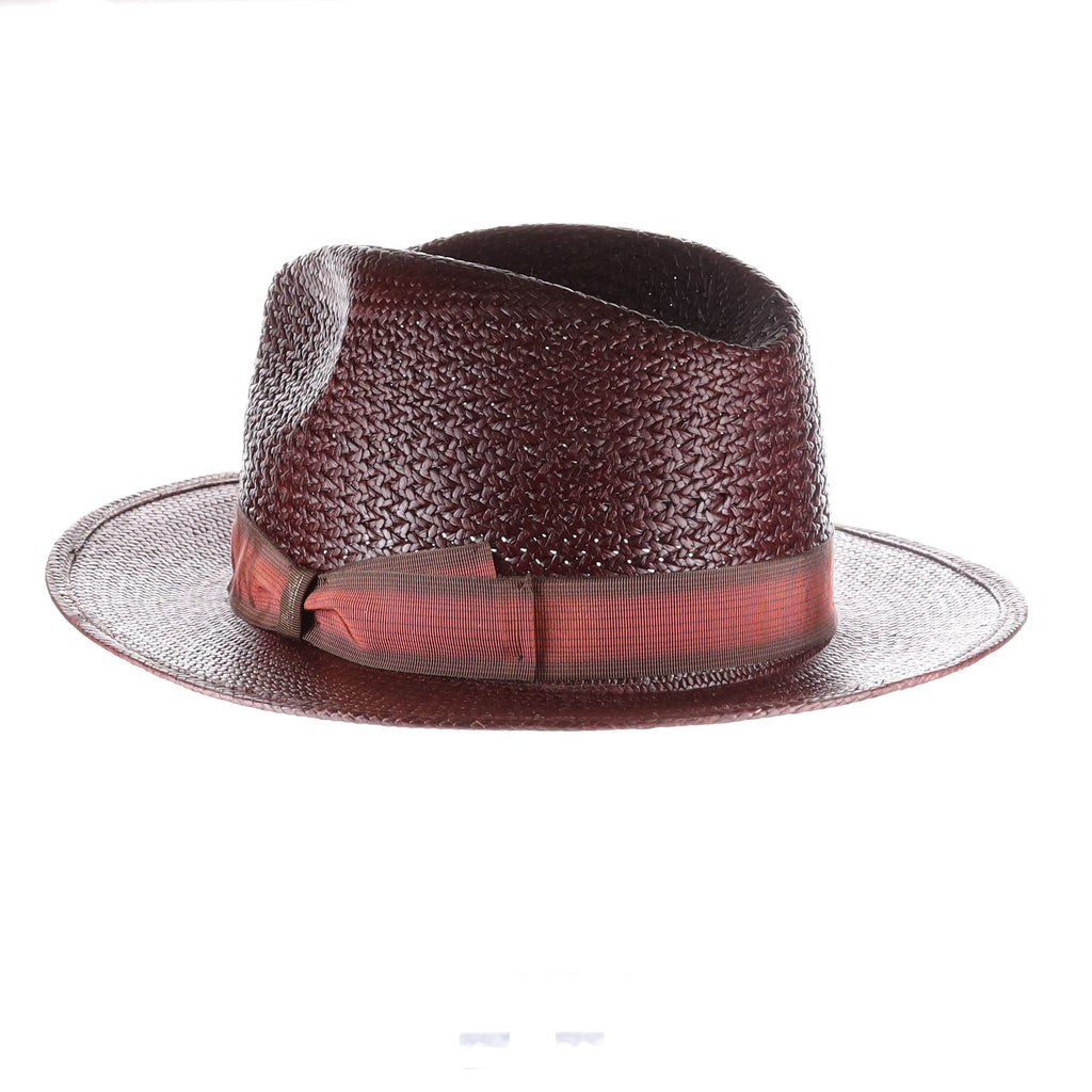 Borsalino Country in T. Medio Genuine Panama Straw Fedora Hat Made in Italy
