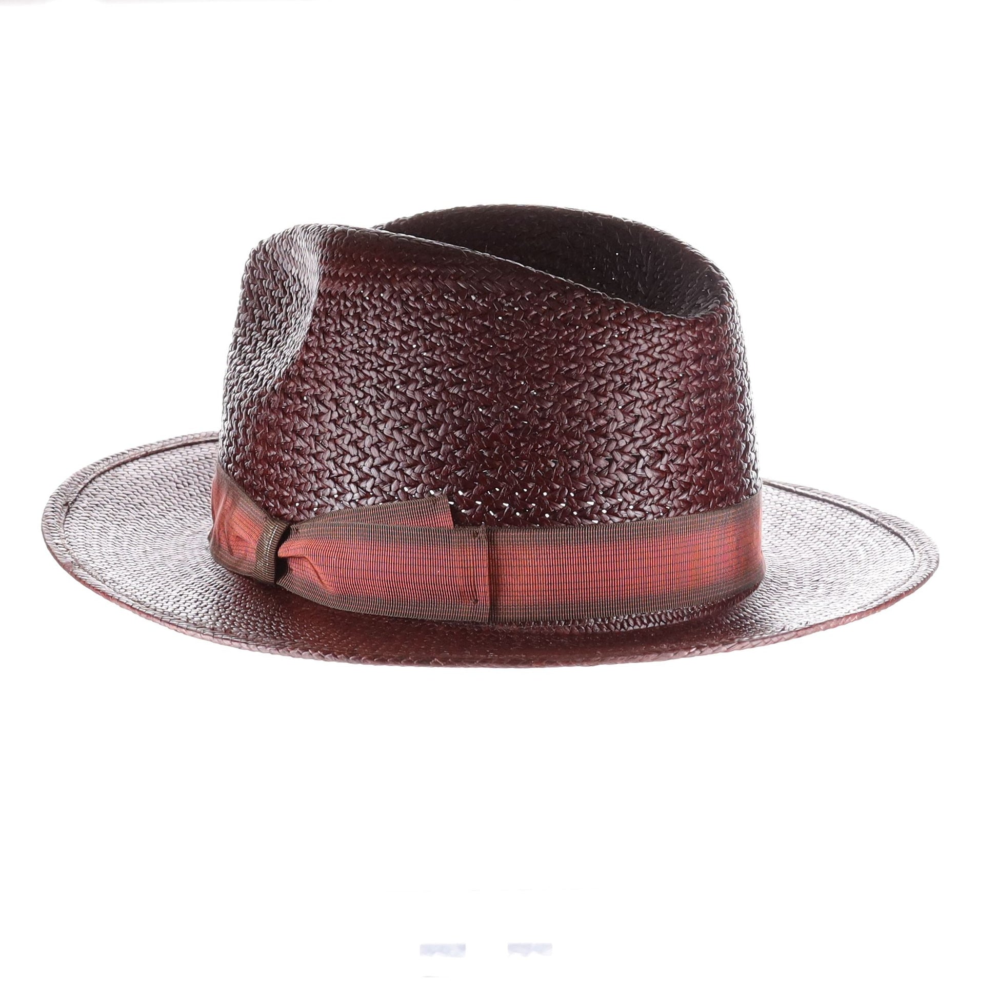 Borsalino Country in T. Medio Genuine Panama Straw Fedora Hat Made in Italy