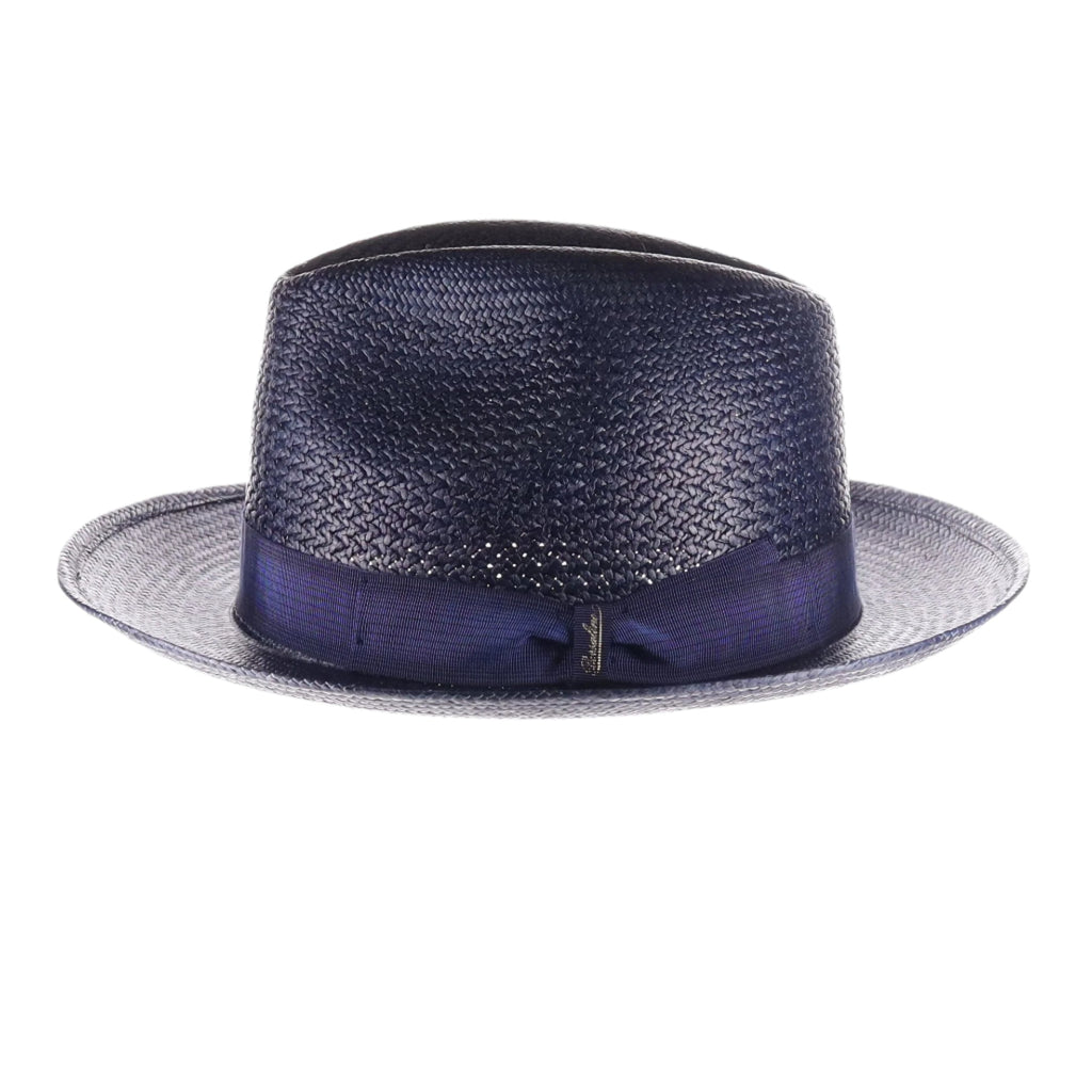 Borsalino Frederico in Navy Genuine Panama Fedora Hat Made in Italy