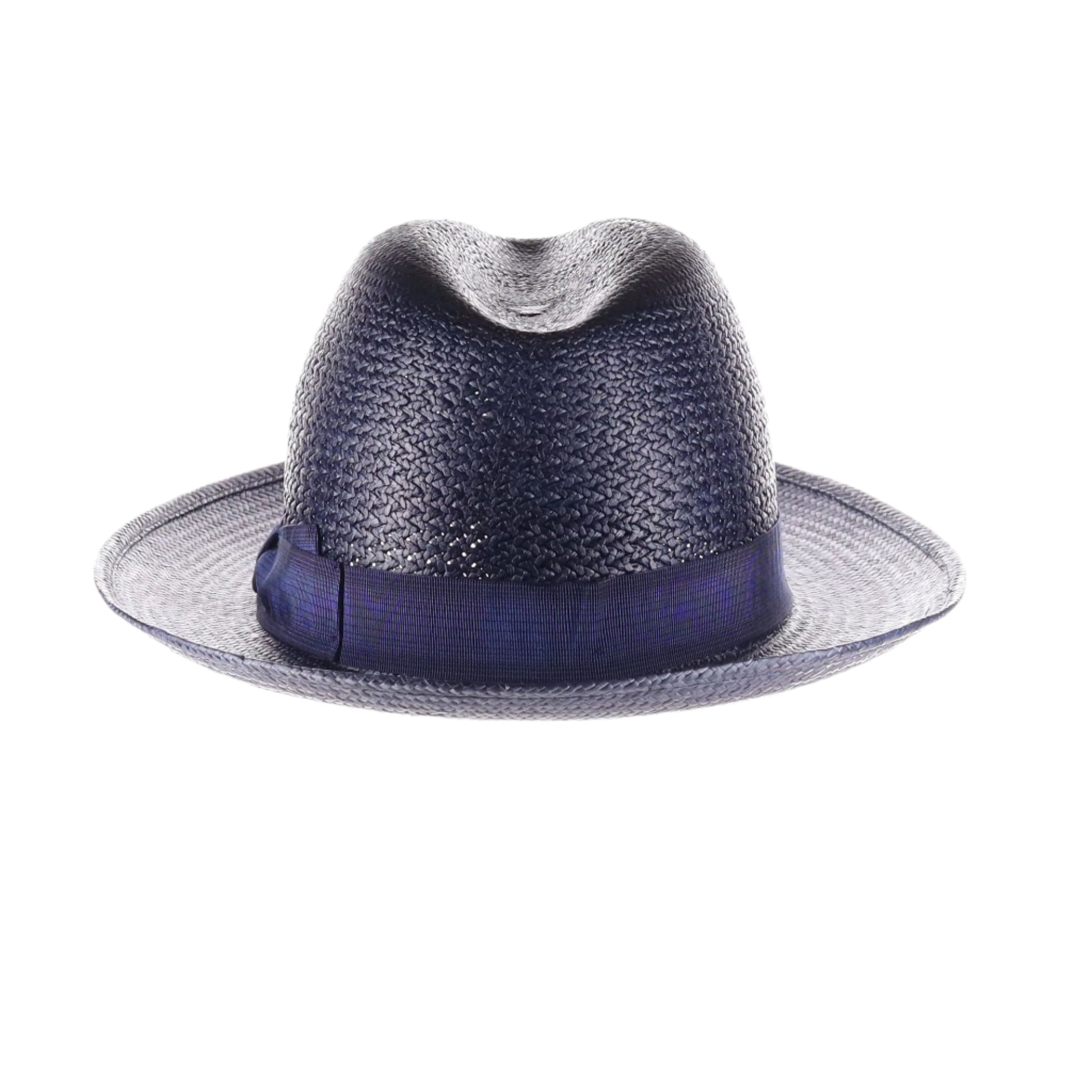 Borsalino Frederico in Navy Genuine Panama Fedora Hat Made in Italy