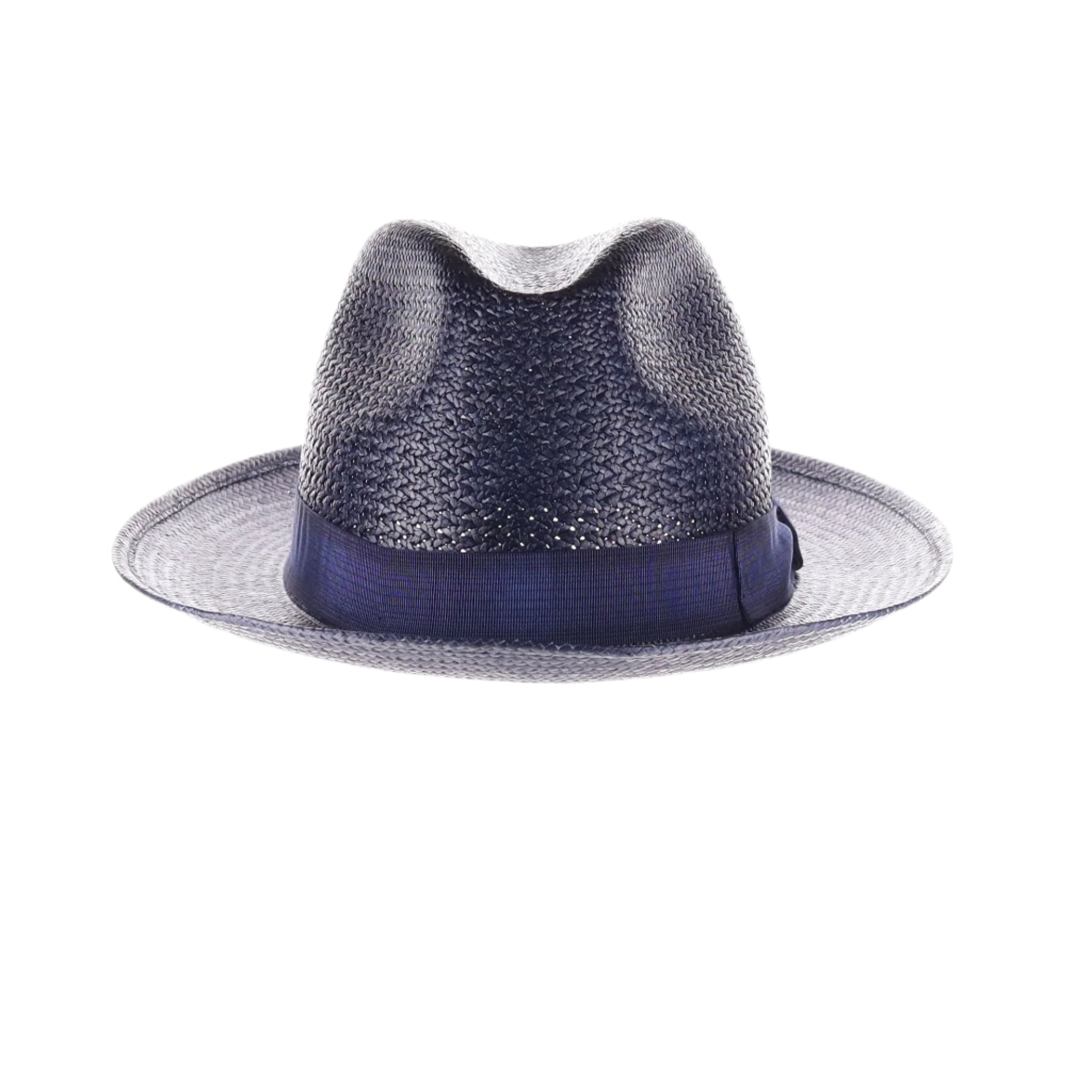 Borsalino Frederico in Navy Genuine Panama Fedora Hat Made in Italy